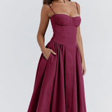 Sigrid | Sleeveless Bustier Midi Dress