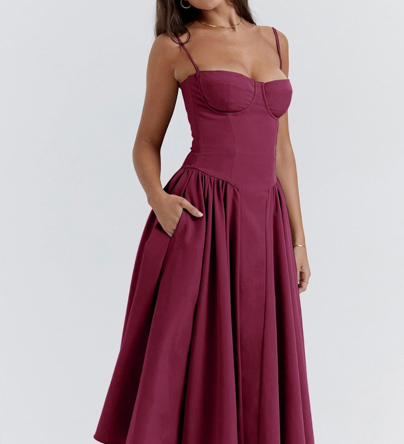 Sigrid | Sleeveless Bustier Midi Dress