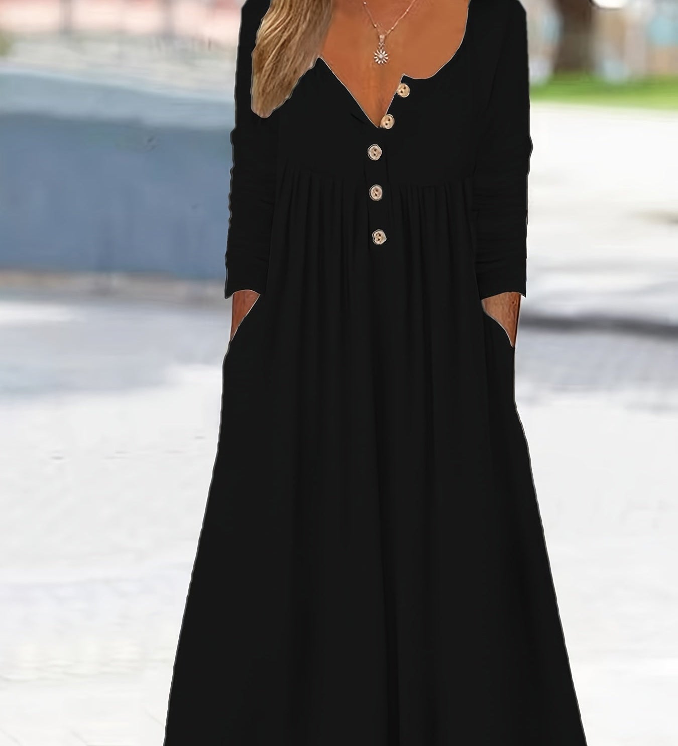 ZARA | MIDI DRESS WITH FRONT BUTTONS