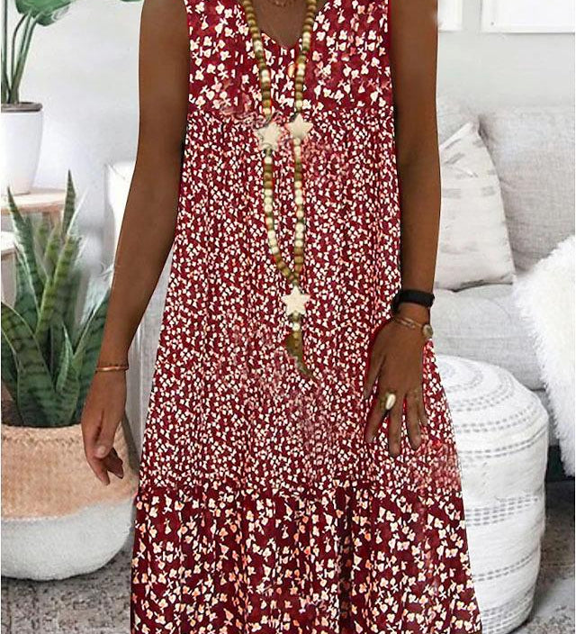 AYLA | SLEEVELESS V-NECK DRESS