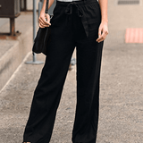 Joleen - Women's Relaxed Trousers with Drawstring and Elastic Waist