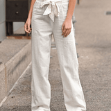 Joleen - Women's Relaxed Trousers with Drawstring and Elastic Waist