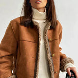 Rosália - Faux Fur Coat with Buttons