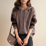 Emily | Hooded Cable Knit Jumper