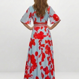 Florence | Maxi dress with flowers and V-neck