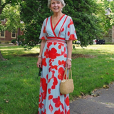 Florence | Maxi dress with flowers and V-neck
