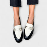 Xara™ | Metallic Black Loafers