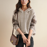 Emily | Hooded Cable Knit Jumper