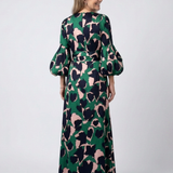Léa | Maxi dress with long sleeves and tied waist