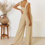 Megan - Minimalist Top and Flared Trousers Set