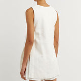 Fiona - Sleeveless Buttoned Set