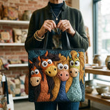 Handgemachte Tasche - Lustige Ponys