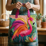 Gepolsterte Tasche - Regenbogen Flamingo