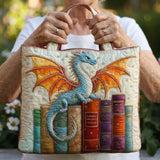 Sack Matelassé - Drachen Smaragd Wächter der Bücher