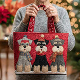 Schnauzer Kunsthandwerk - Trio von Schnauzern