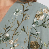 Élodie | Embroidered maxi dress with V-neck