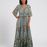 Élodie | Embroidered maxi dress with V-neck
