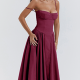 Sigrid | Sleeveless Bustier Midi Dress
