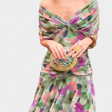 Alondra | Long Floral Dress with V-Neck
