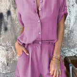 Melda - Airy Buttoned Set