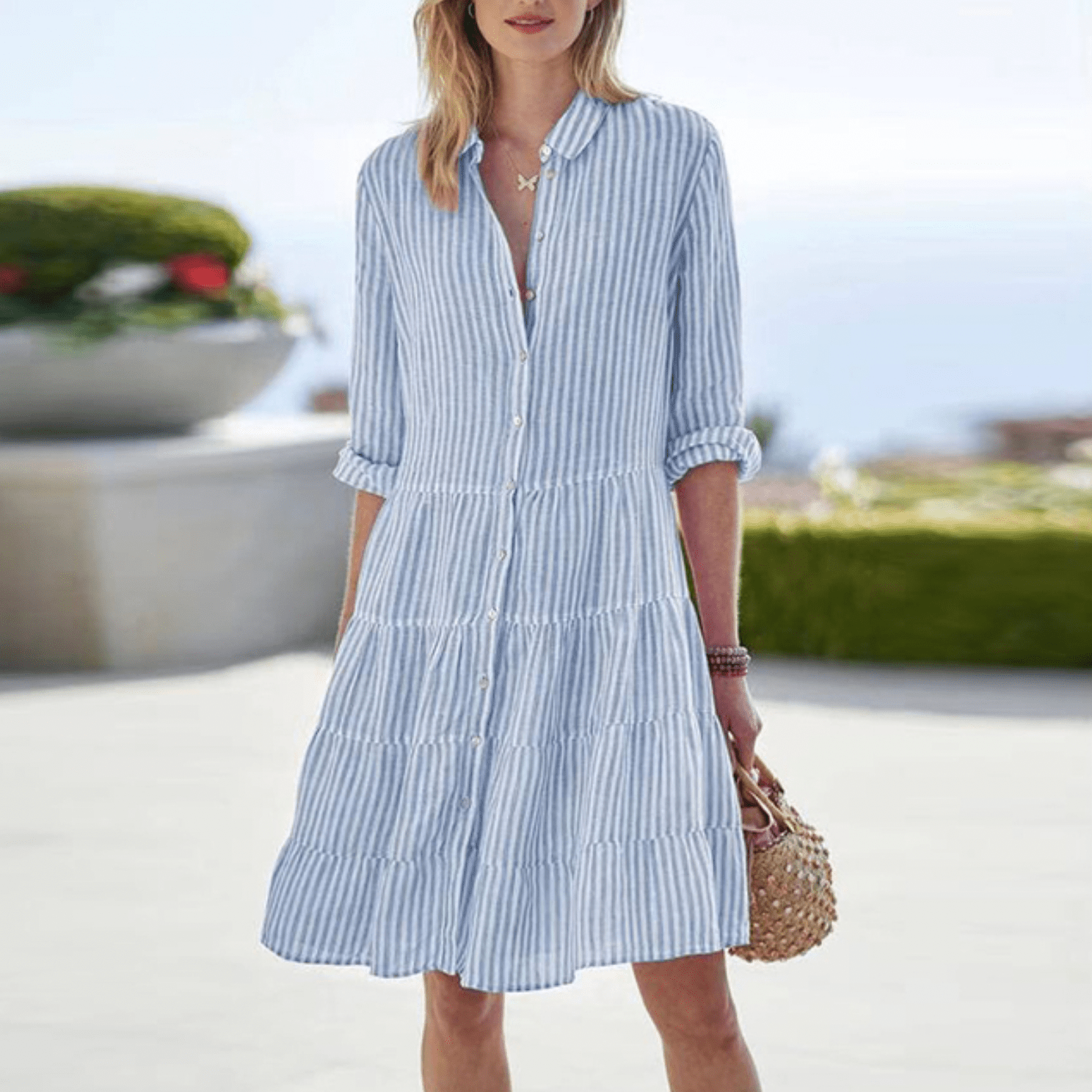 LOLITA | AIRY COASTAL STRIPED DRESS