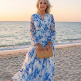 Manon | Floral Maxi Dress with Long Sleeves