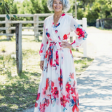 Manon | Floral Maxi Dress with Long Sleeves
