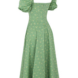 Aviana - Puff Sleeve Bloom Dress