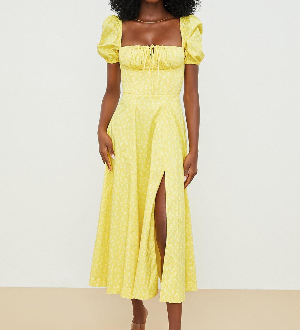 Aviana - Puff Sleeve Bloom Dress