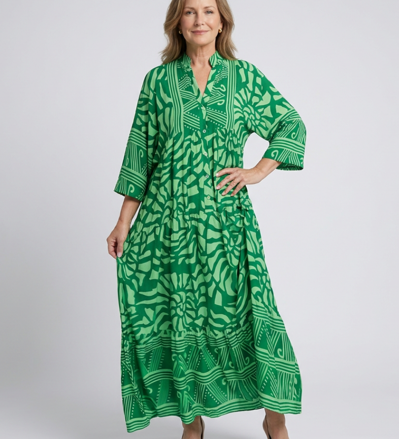 Amandine | Midi Dress with Buttons