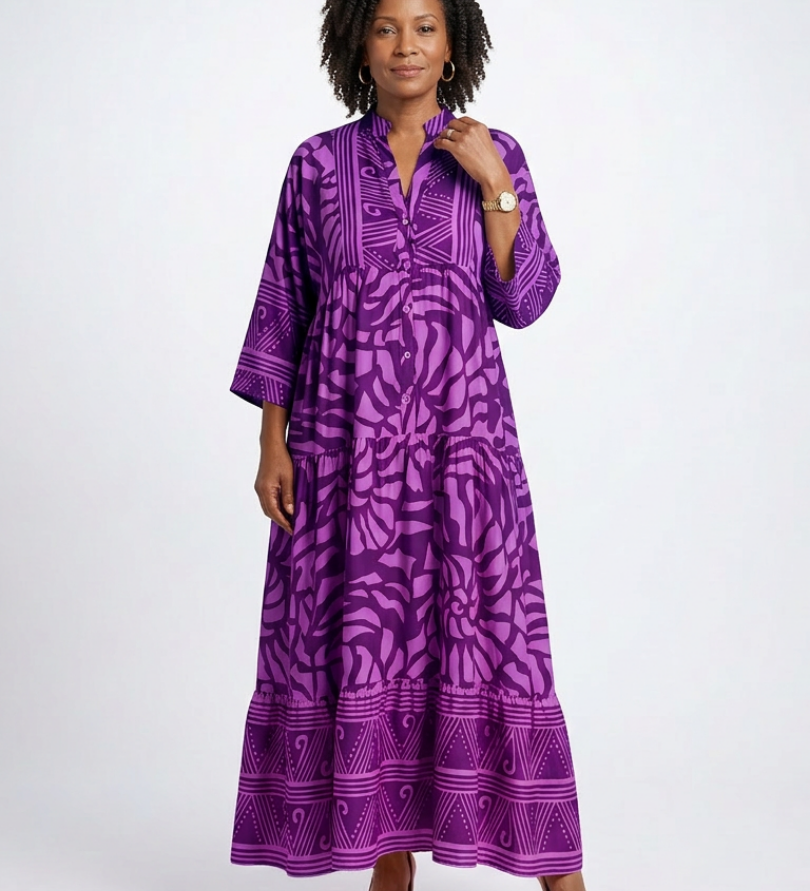 Amandine | Midi Dress with Buttons