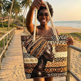 Handgefertigte Strandtasche | Königin der Melanin