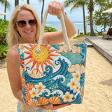 Handgemachte Strandtasche | Warmer Halo