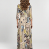 Caroline | Maxi wrap dress with three-quarter sleeves