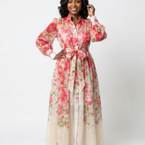 Delphine | Maxi dress with long sleeves and flowers