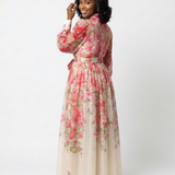 Delphine | Maxi dress with long sleeves and flowers