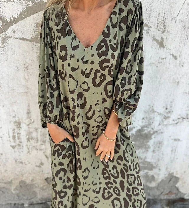 Jessa - Leopard Maxi Dress