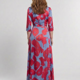 Marie | Maxi dress with flowers and three-quarter sleeves