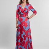 Marie | Maxi dress with flowers and three-quarter sleeves